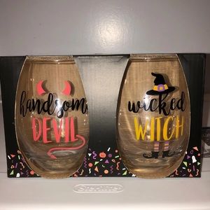 Rae Dunn Like Halloween Wine Glasses